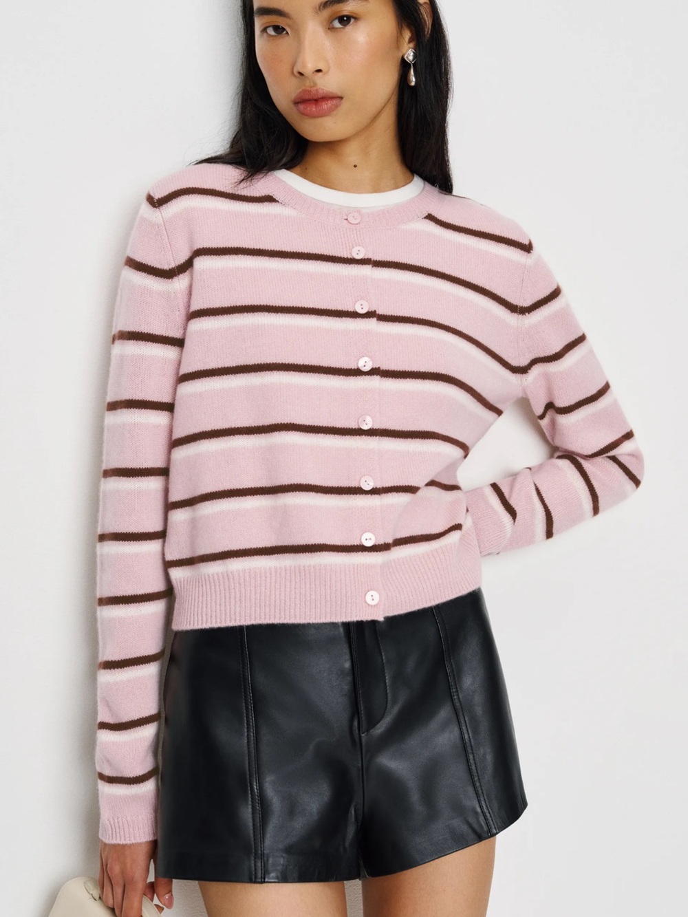 Reformation Clara Cashmere Crew Cardigan